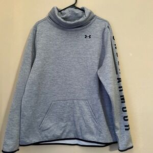 Under Armour ColdGear Men's Gray Loose Fit Mock Neck Pullover Sweatshirt XL